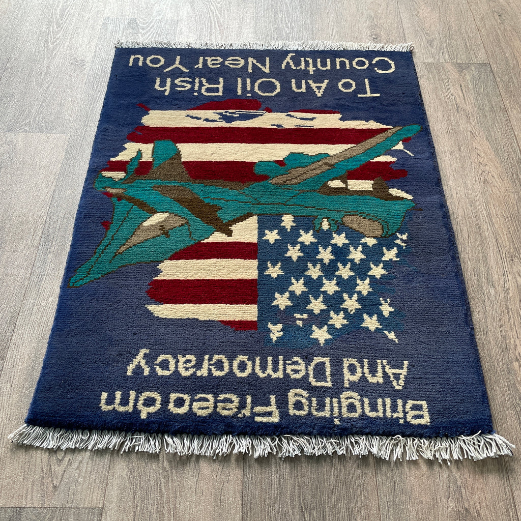86 x 63 cm | Afghan Drone War Rug