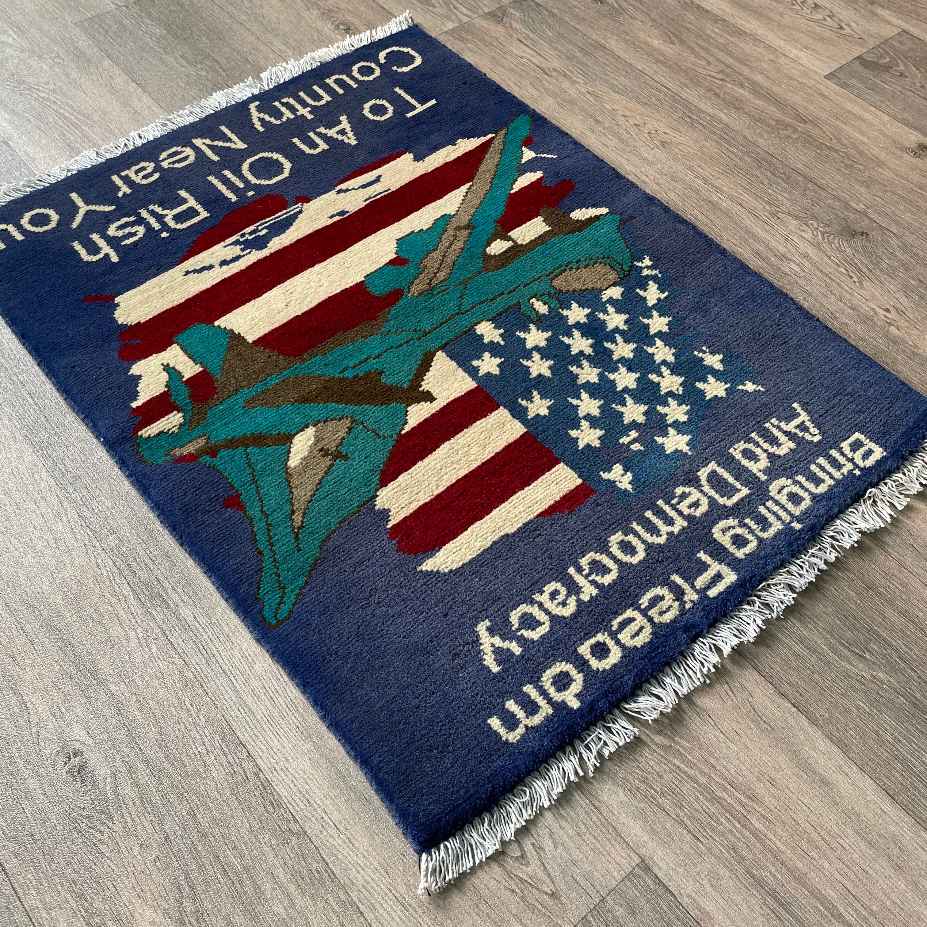 86 x 63 cm | Afghan Drone War Rug