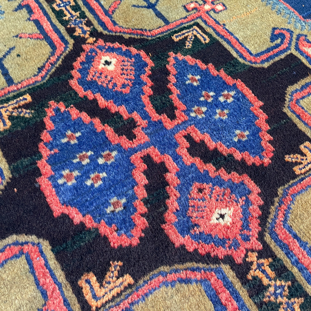 Vintage Afghan Herati Baluch Rug c. 1980
