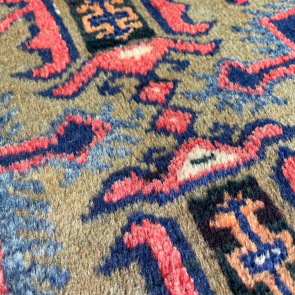 Vintage Afghan Herati Baluch Rug c. 1980