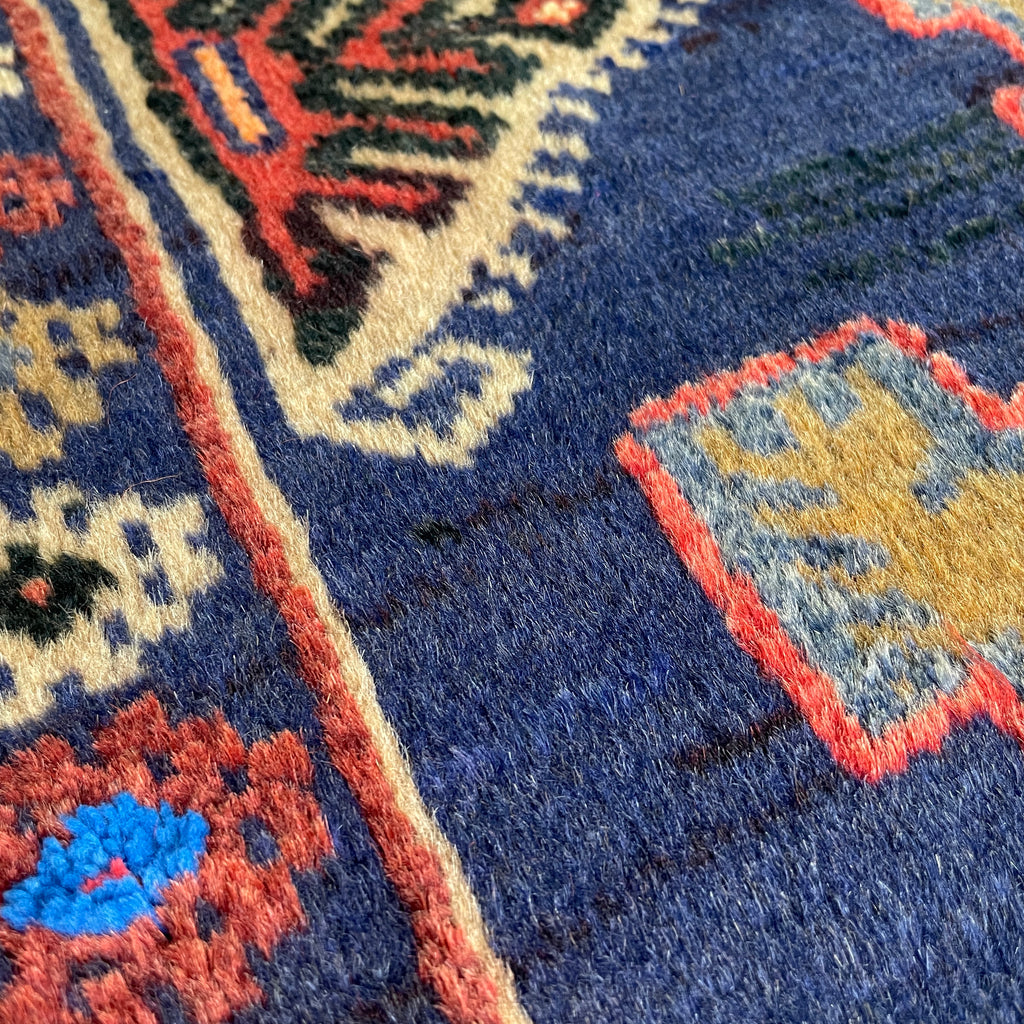Vintage Afghan Herati Baluch Rug c. 1980