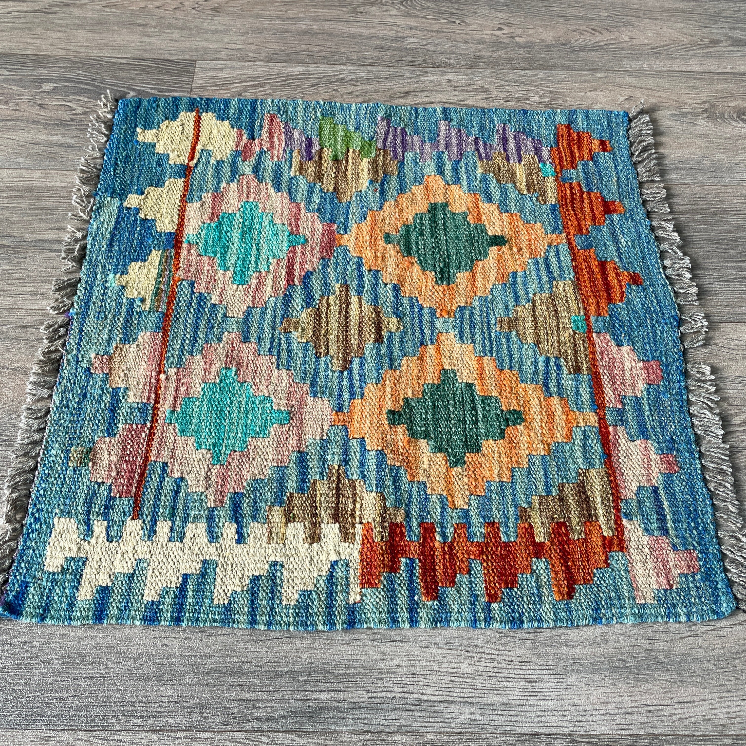57 x 54 cm | Afghan Kilim Door Mat