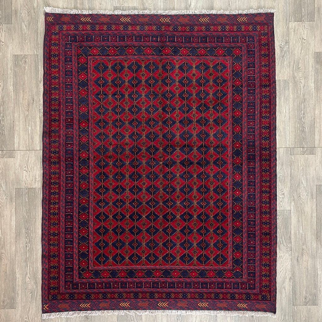 202 x 156 cm | Afghan Fine Mushwani Rug (Belgian Wool)