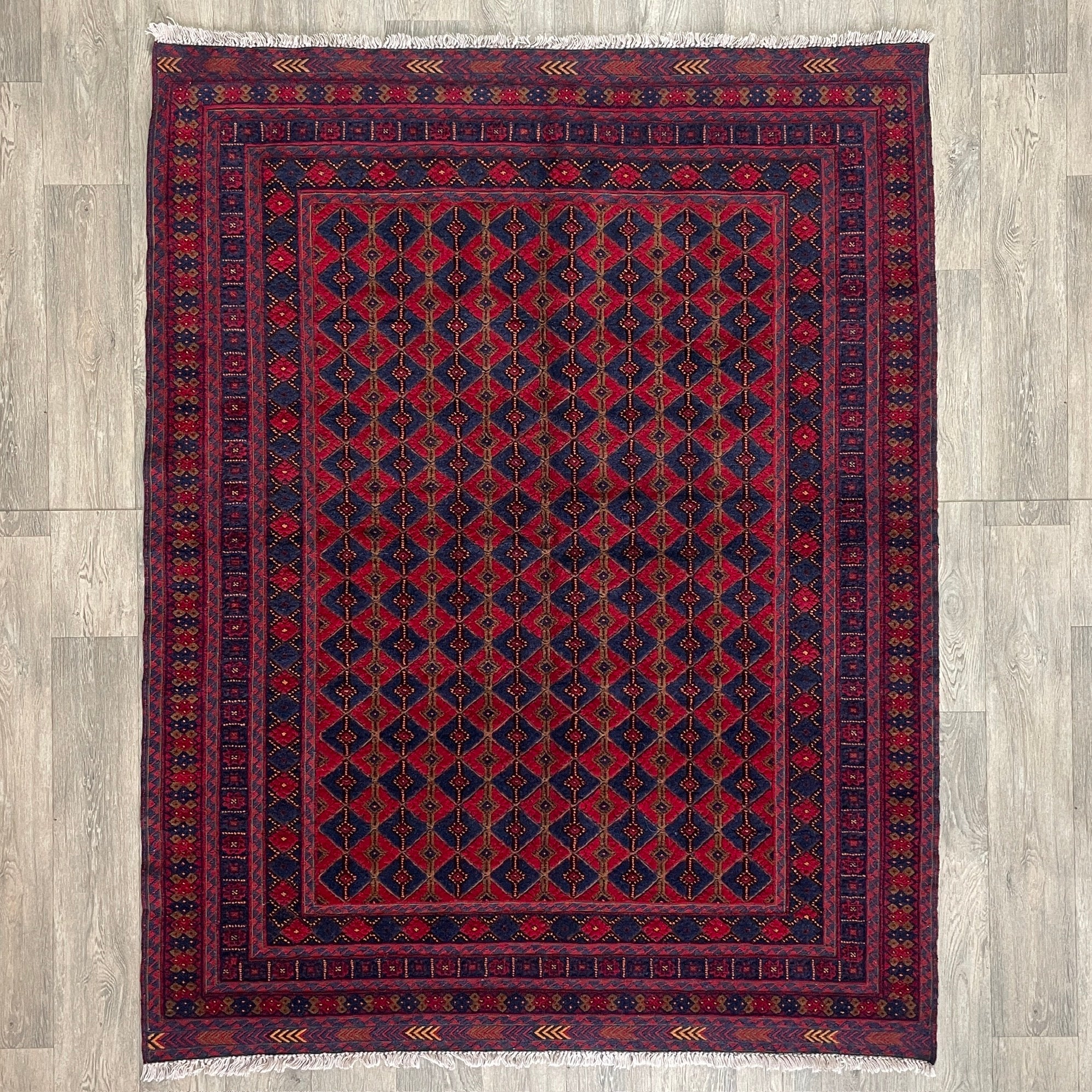 202 x 156 cm | Afghan Fine Mushwani Rug (Belgian Wool)