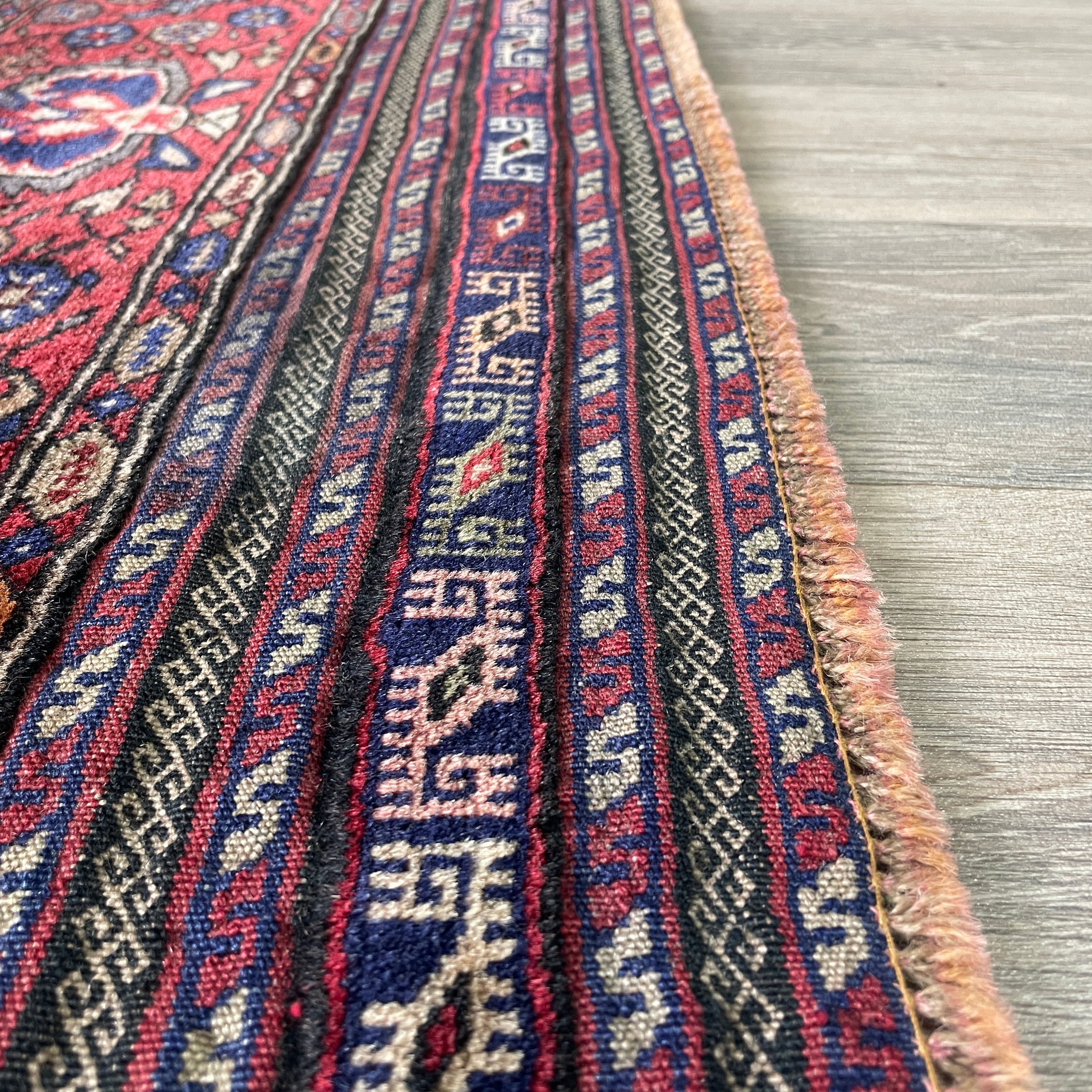 Old Afghan Fine Gabbeh Rug c. 1970