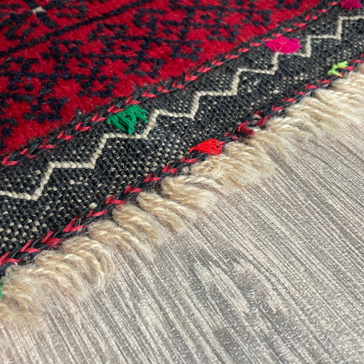 Vintage Afghan Mawri Baluch Rug c. 1980