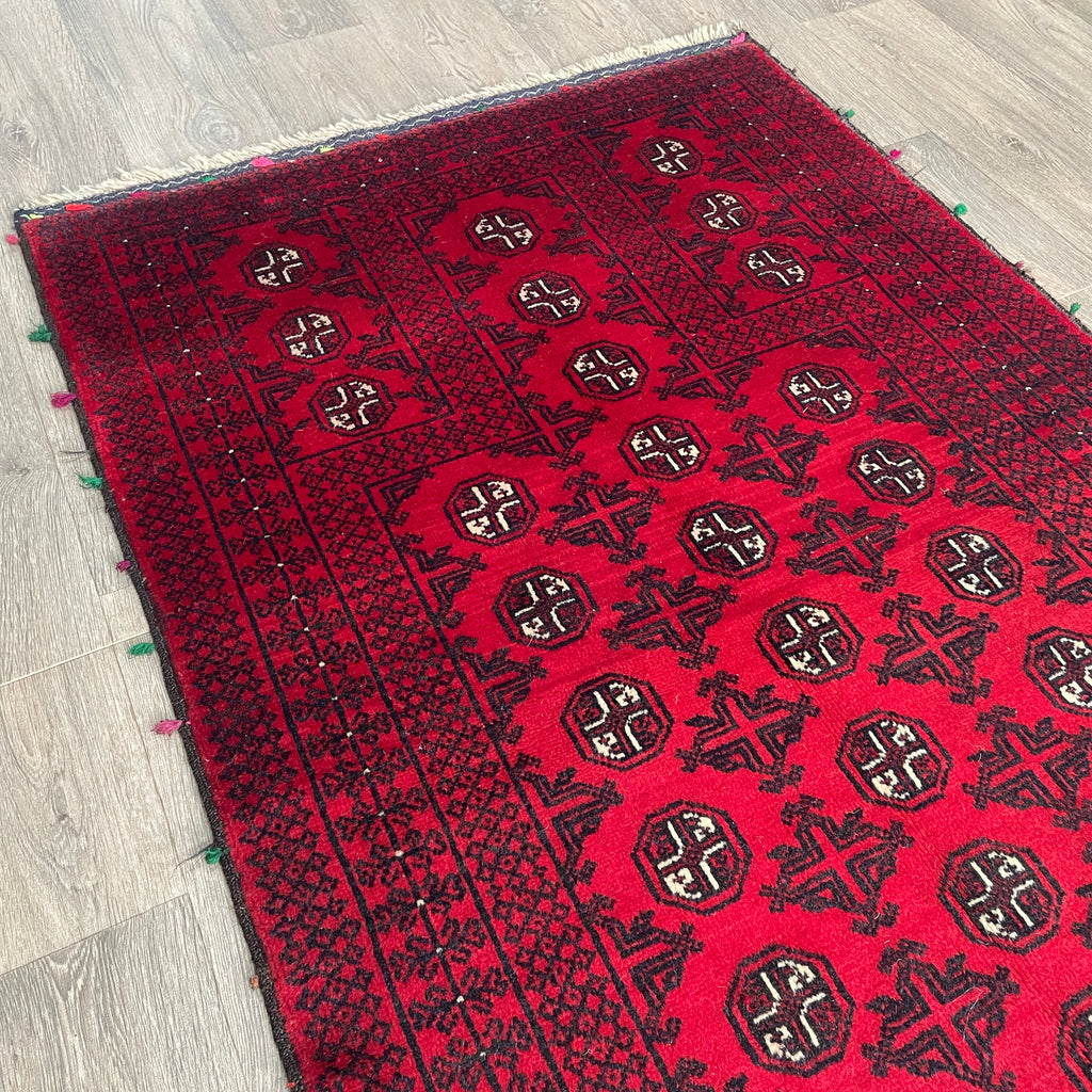 Vintage Afghan Mawri Baluch Rug c. 1980