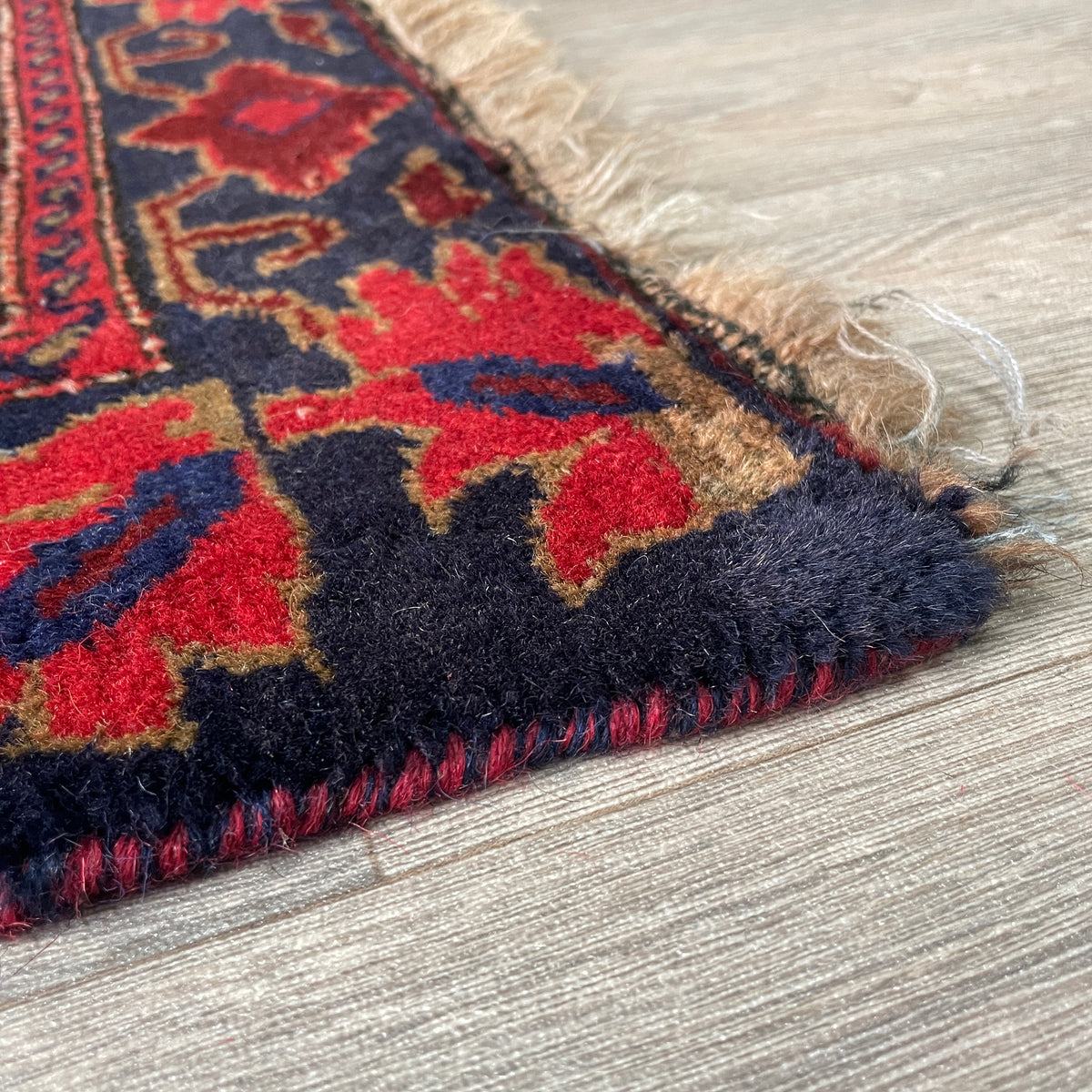 Vintage Afghan Baluch Rug c. 1980