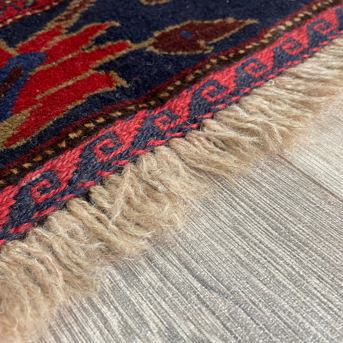 Vintage Afghan Baluch Rug c. 1980