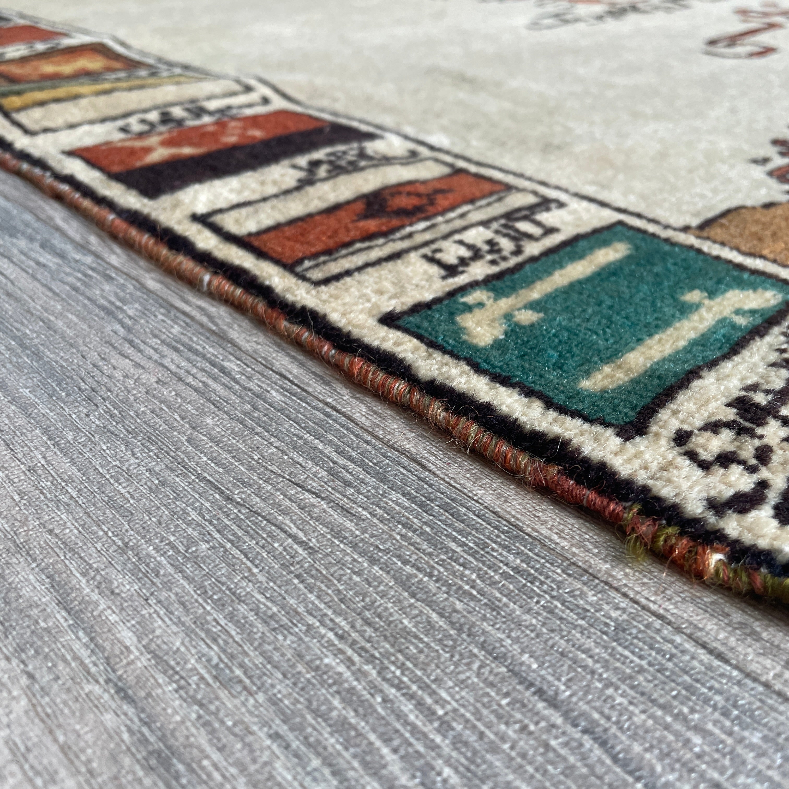 Old Afghan World Map rug c. 1970