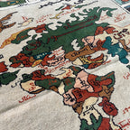 Old Afghan World Map rug c. 1970