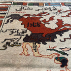Old Afghan World Map rug c. 1970