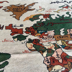 Old Afghan World Map rug c. 1970