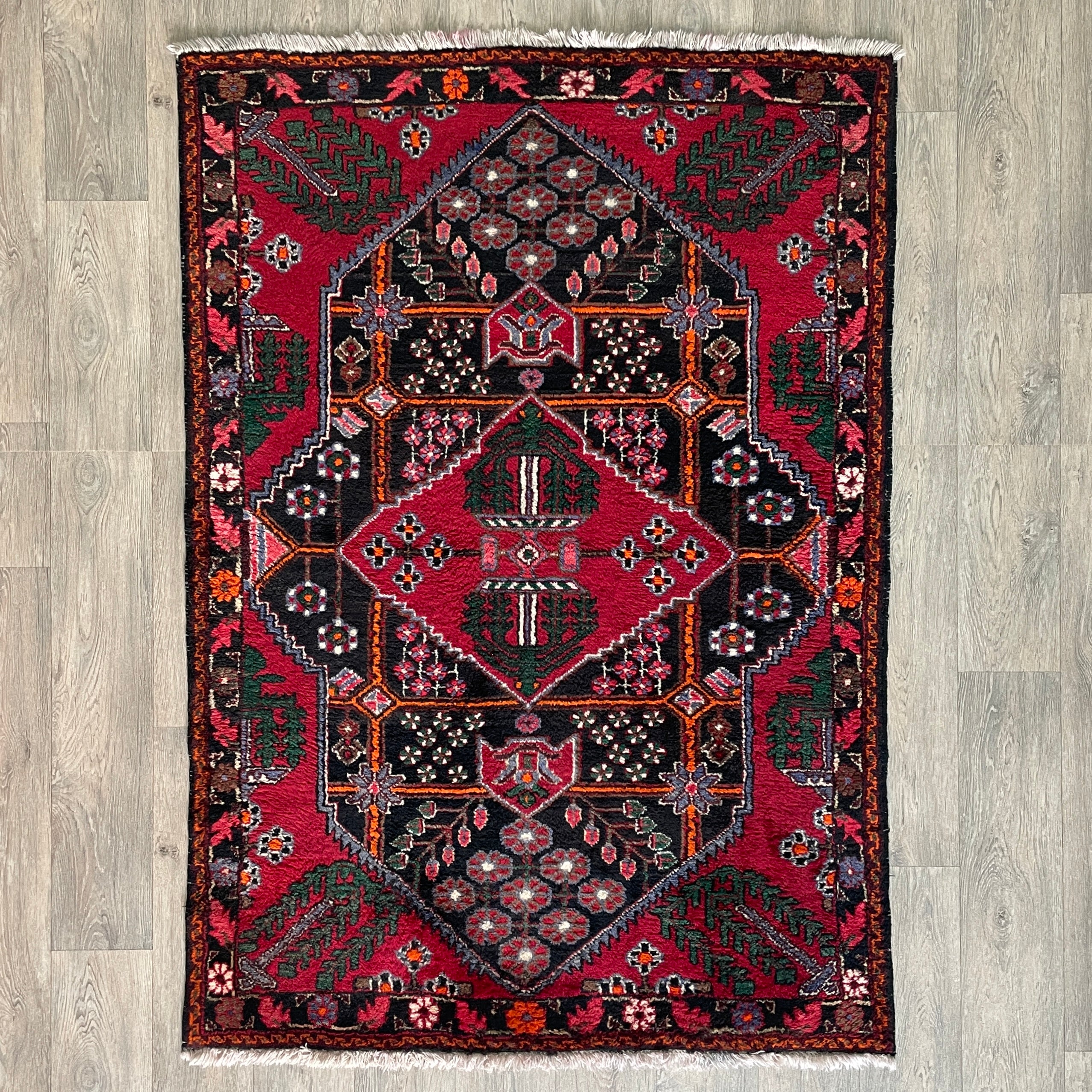 Old Persian Hamadan Rug c. 1970