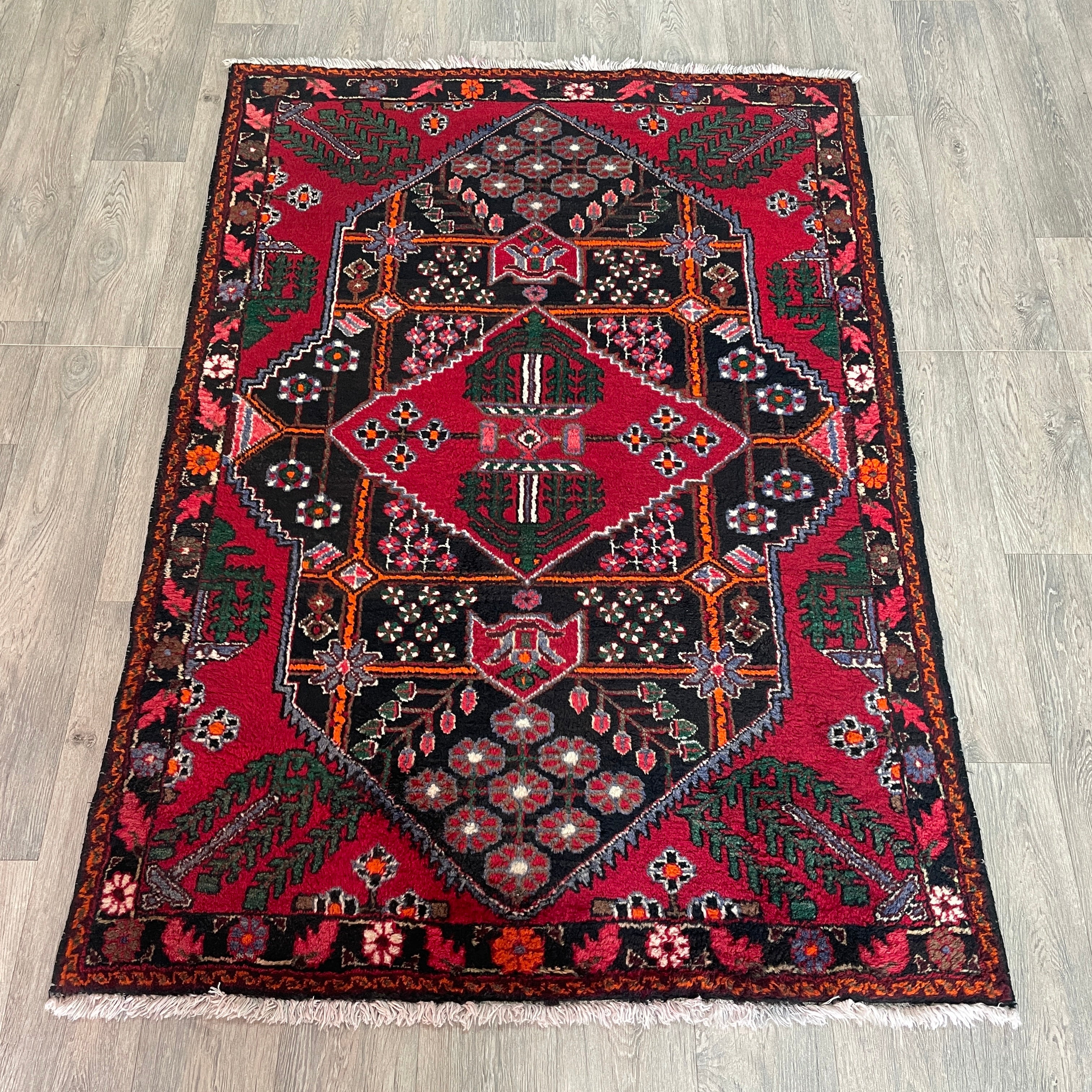 Old Persian Hamadan Rug c. 1970