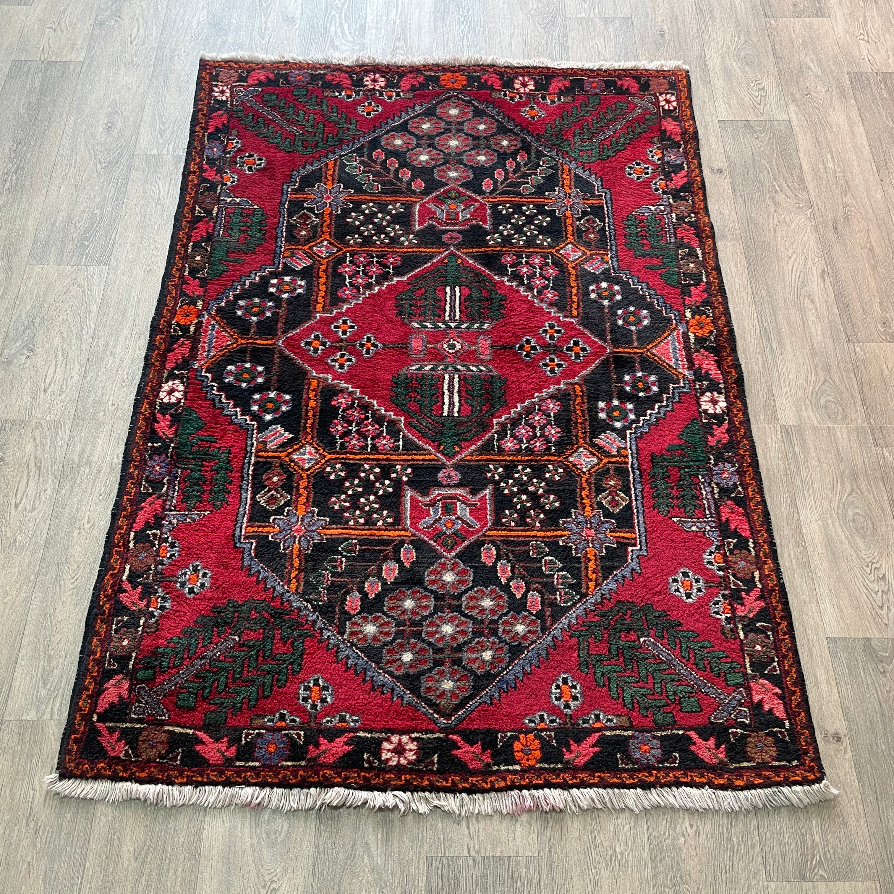 Old Persian Hamadan Rug c. 1970