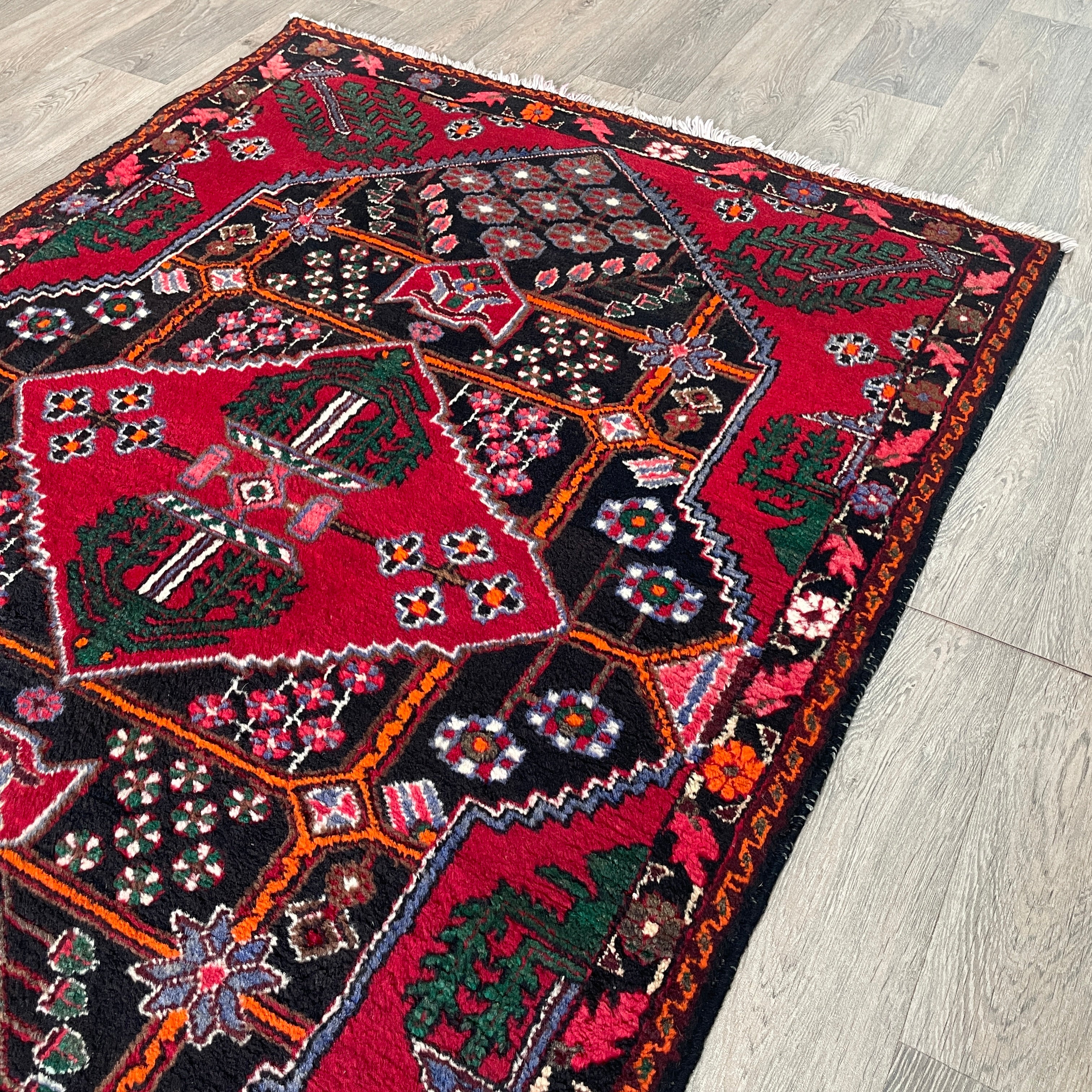 Old Persian Hamadan Rug c. 1970