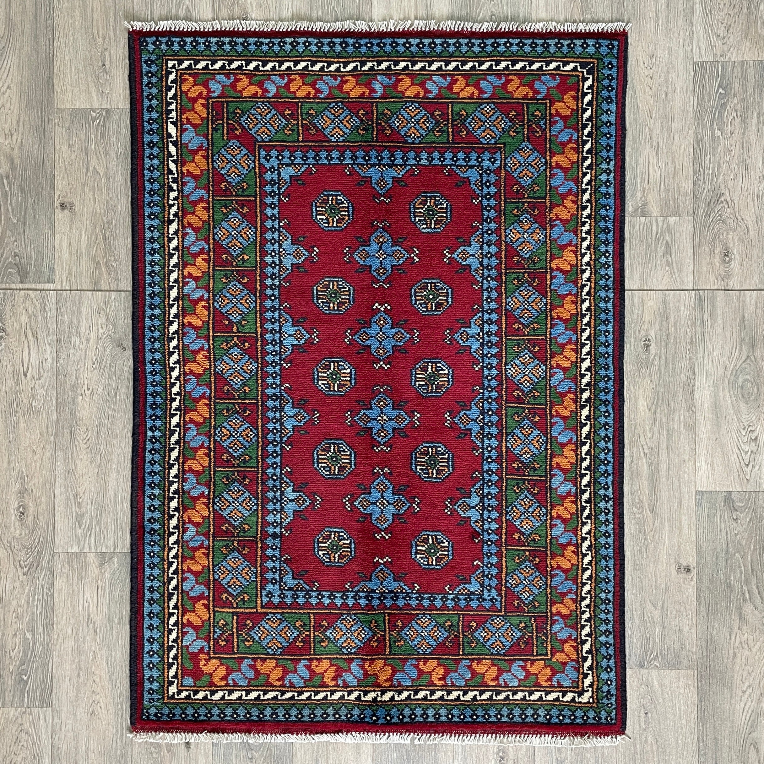 150 x 103 cm | Afghan Aqcha Rug - Khorasan Rugs