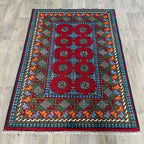 150 x 103 cm | Afghan Aqcha Rug - Khorasan Rugs