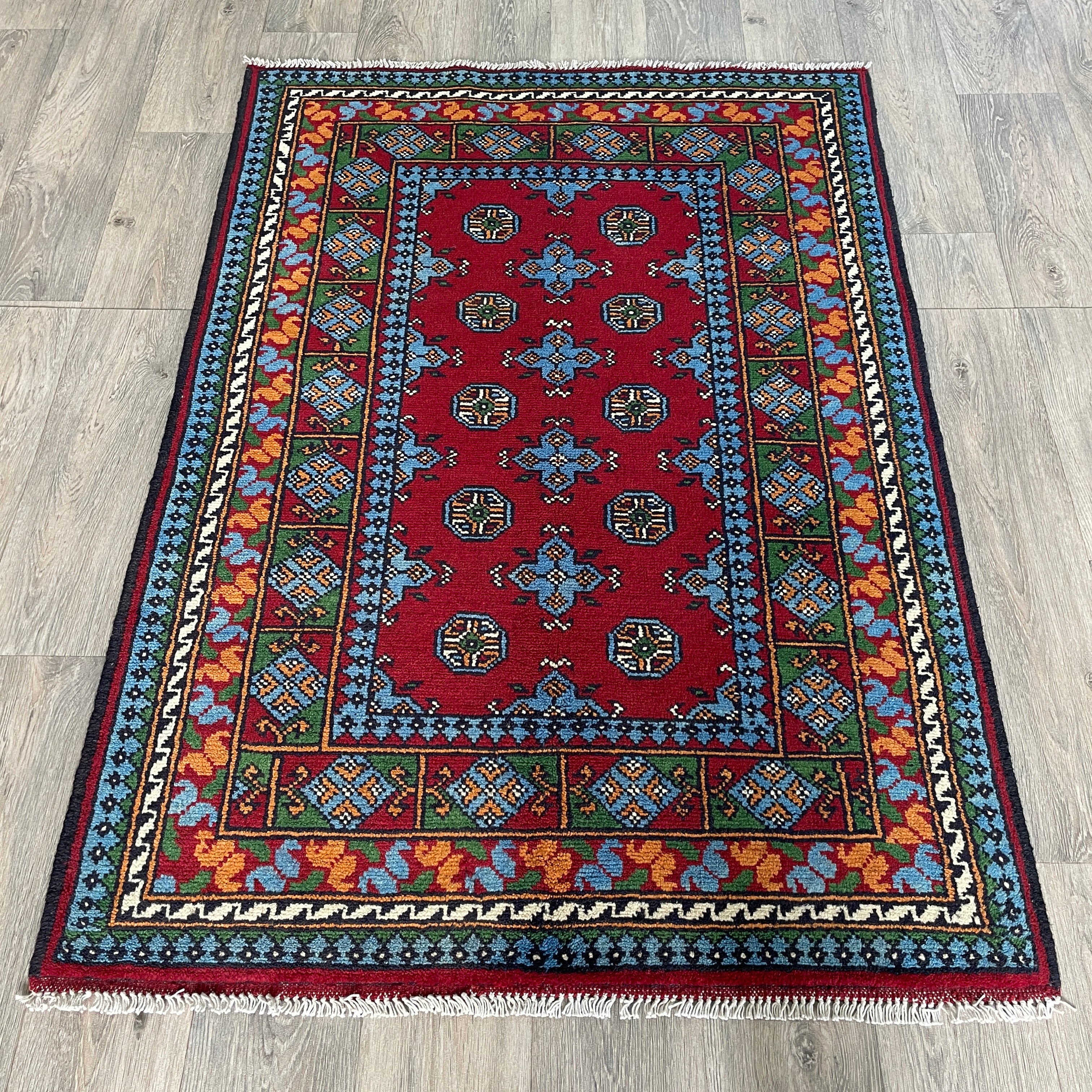 150 x 103 cm | Afghan Aqcha Rug - Khorasan Rugs
