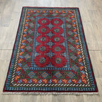 150 x 103 cm | Afghan Aqcha Rug - Khorasan Rugs