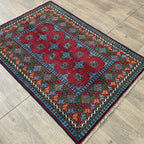 150 x 103 cm | Afghan Aqcha Rug - Khorasan Rugs