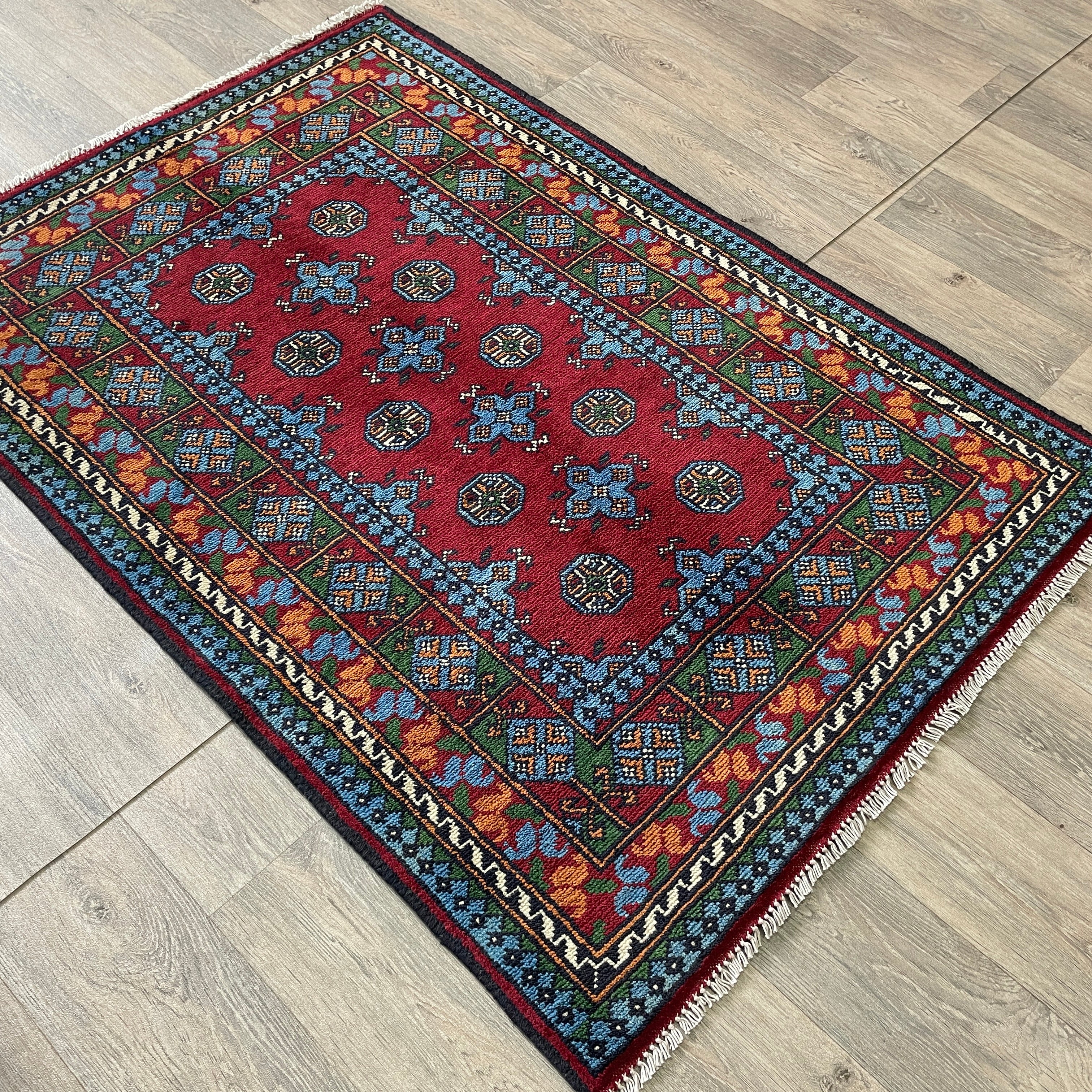 150 x 103 cm | Afghan Aqcha Rug - Khorasan Rugs
