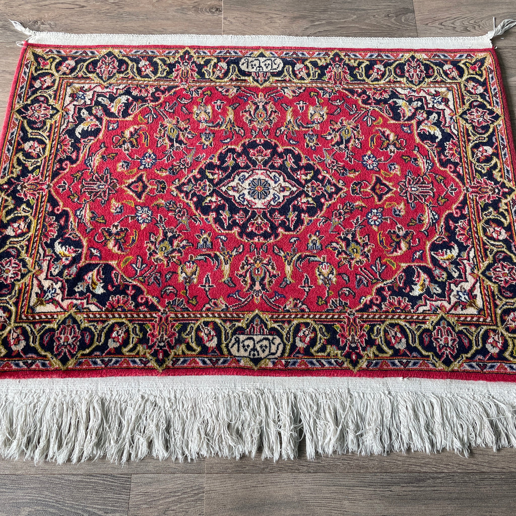 Vintage Persian Kashan Rug c. 1980 (Silk)