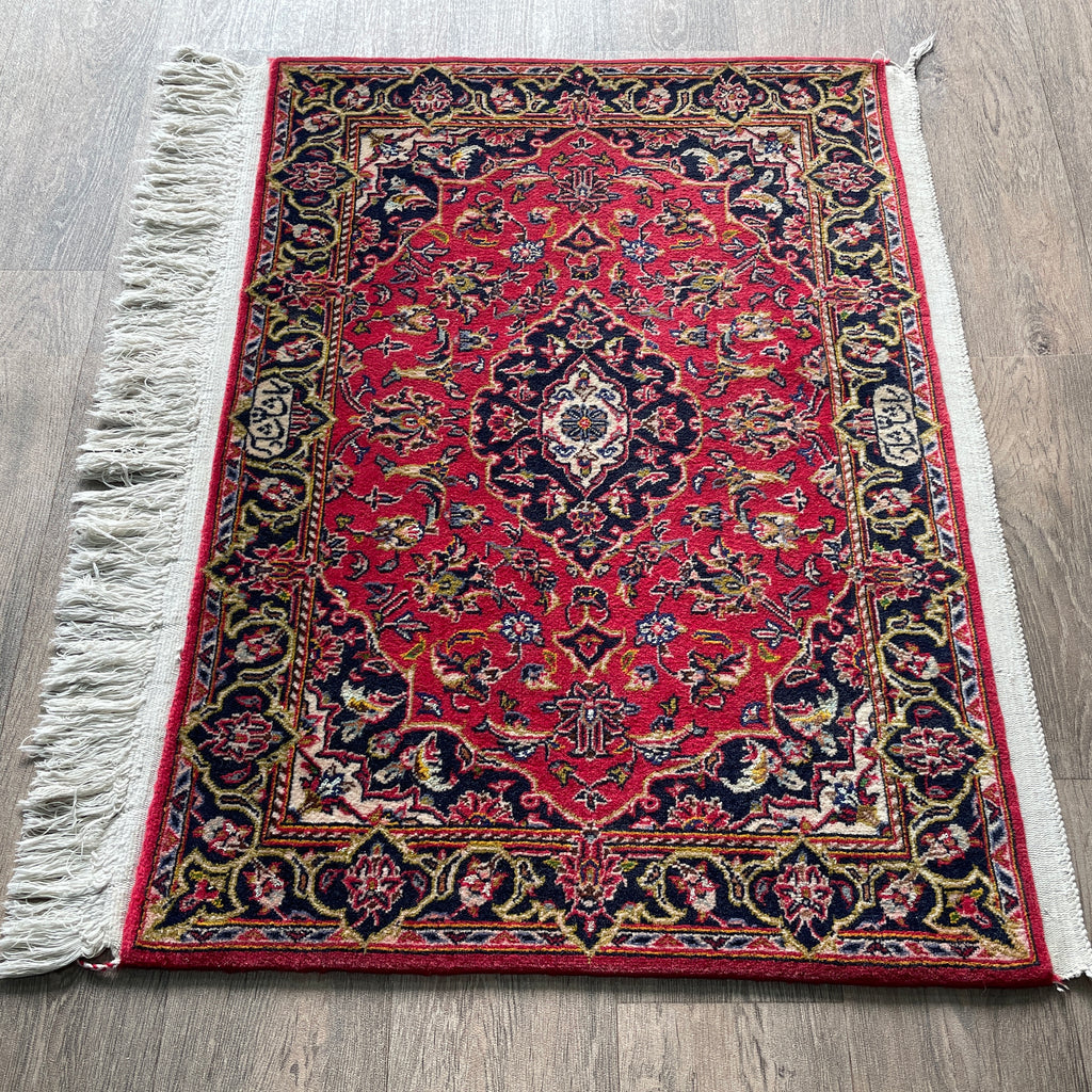 Vintage Persian Kashan Rug c. 1980 (Silk)