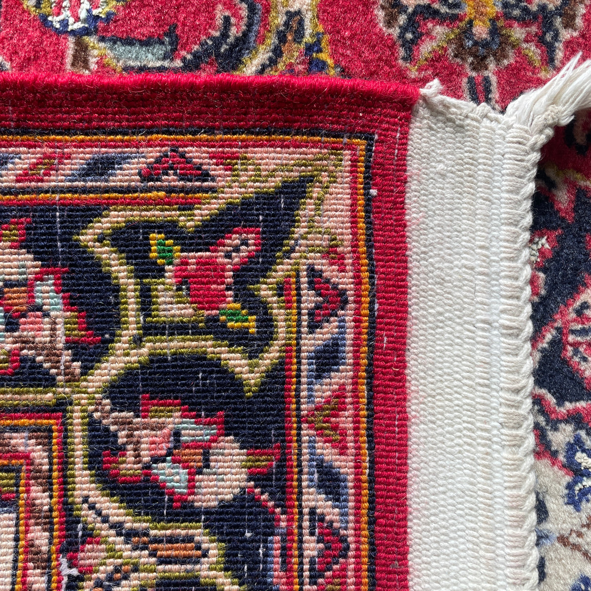 Vintage Persian Kashan Rug c. 1980 (Silk)