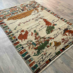 Old Afghan World Map rug c. 1970