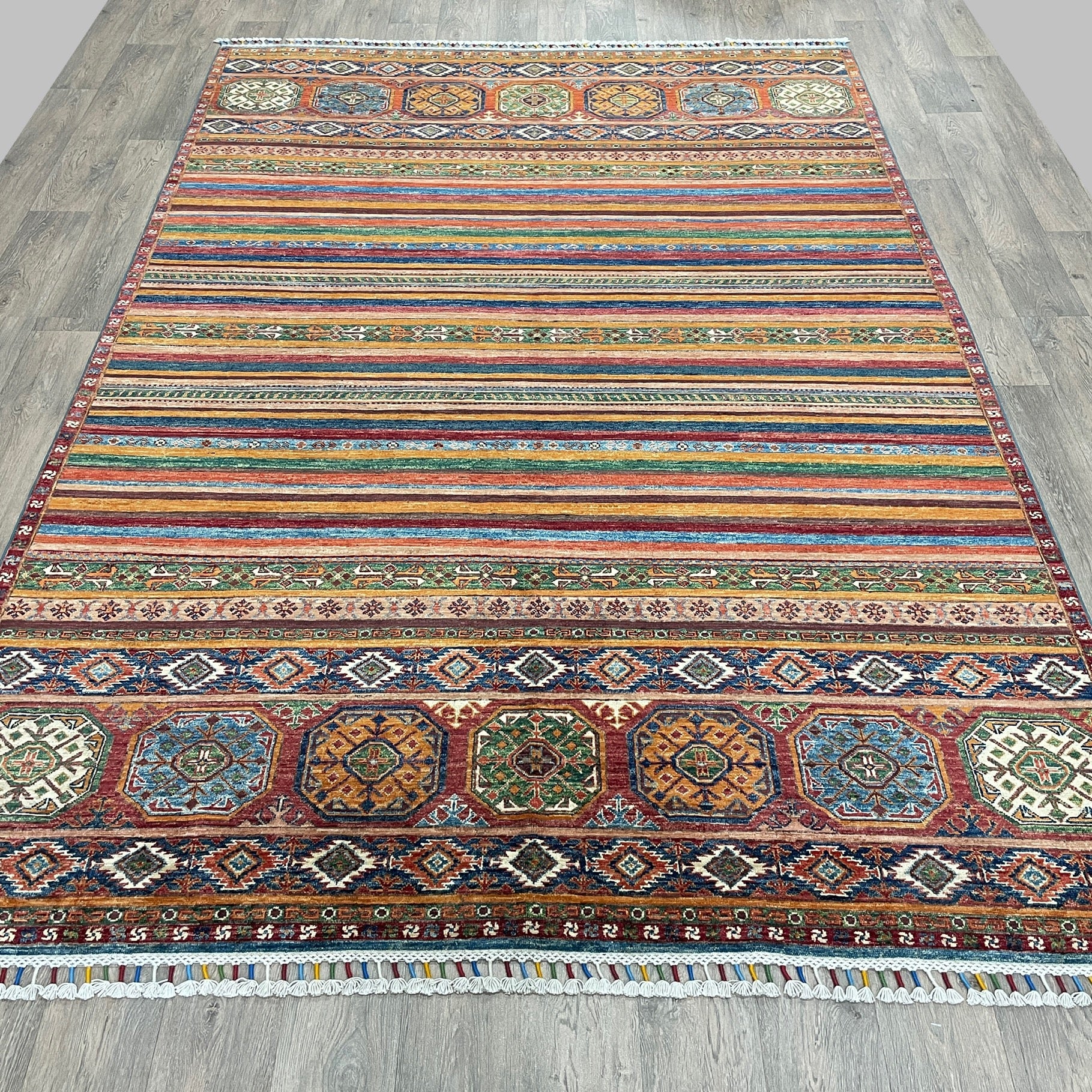 309 x 205 cm | Afghan Khorjin Rug