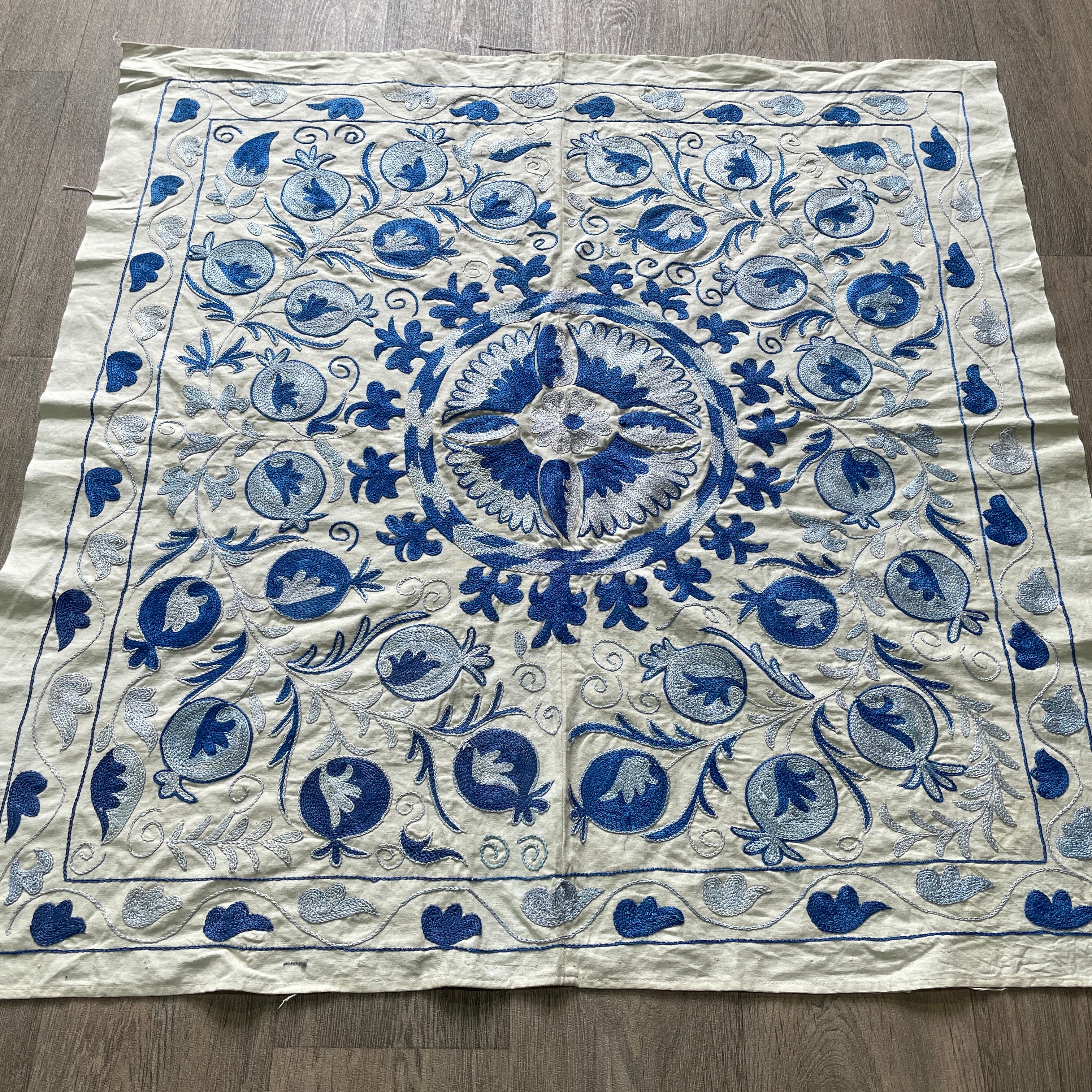 Uzbek Suzani Table Throw