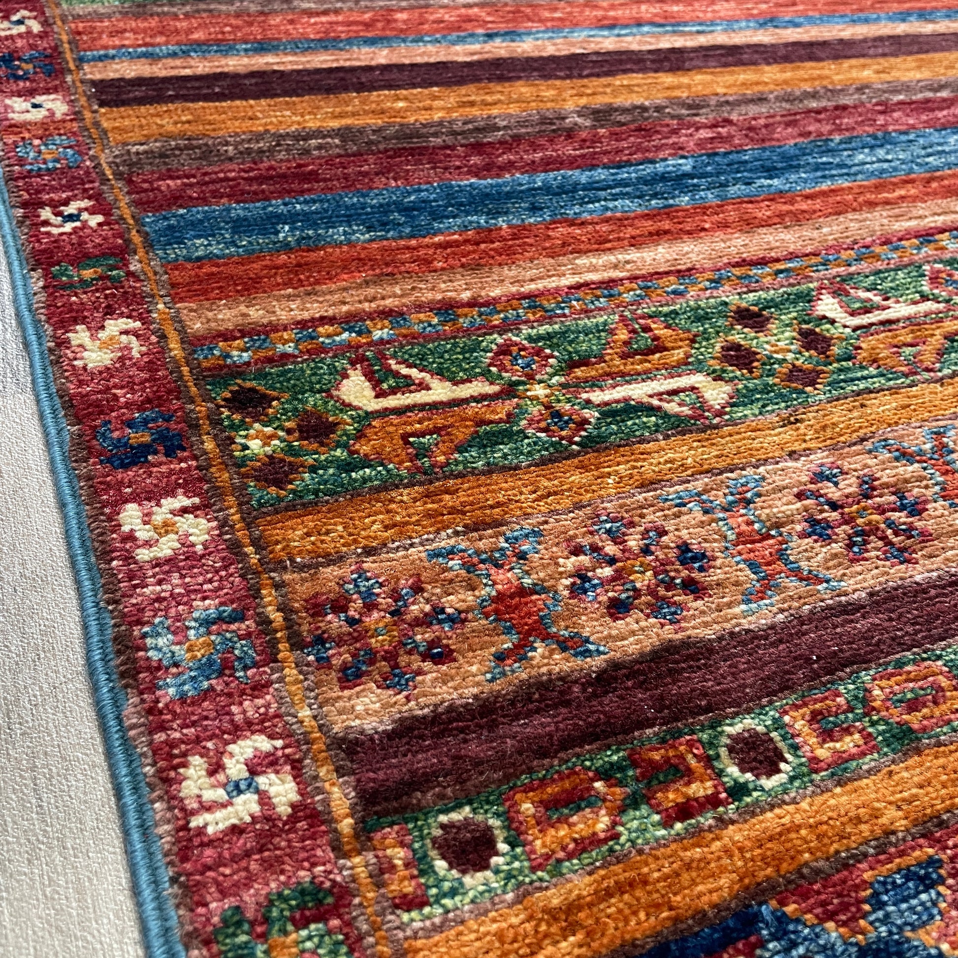 309 x 205 cm | Afghan Khorjin Rug