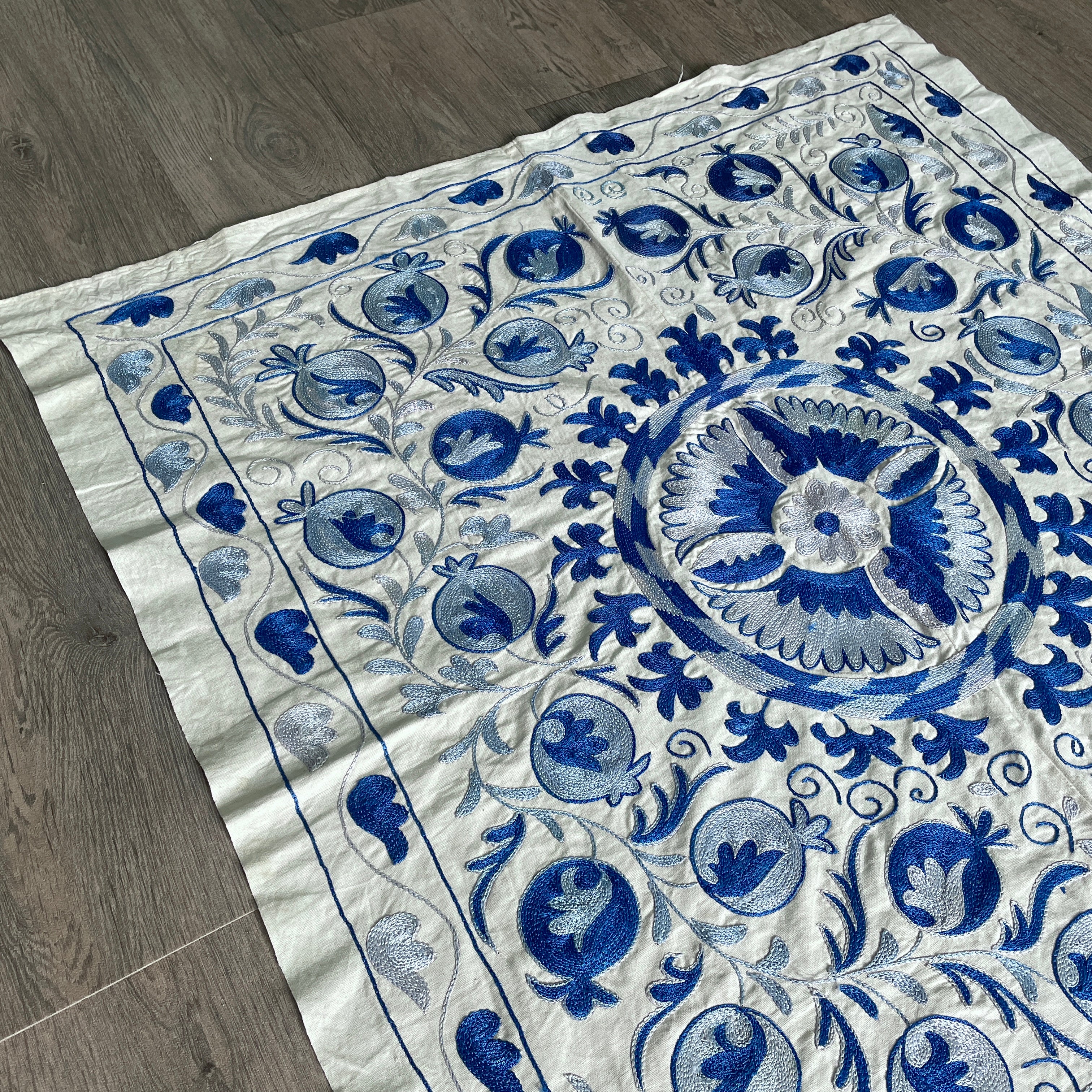 Uzbek Suzani Table Throw
