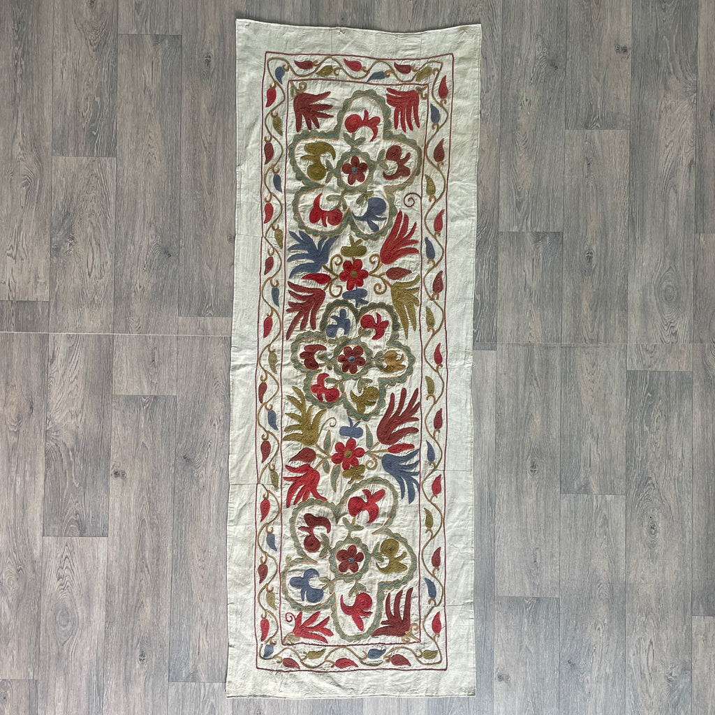 Afghan 'Sheberghan' Suzani Table Runner