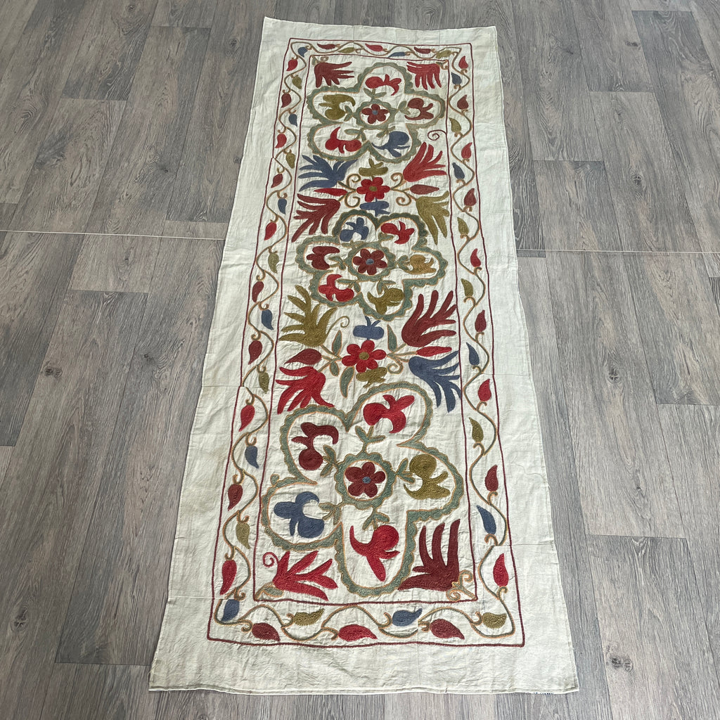 Afghan 'Sheberghan' Suzani Table Runner