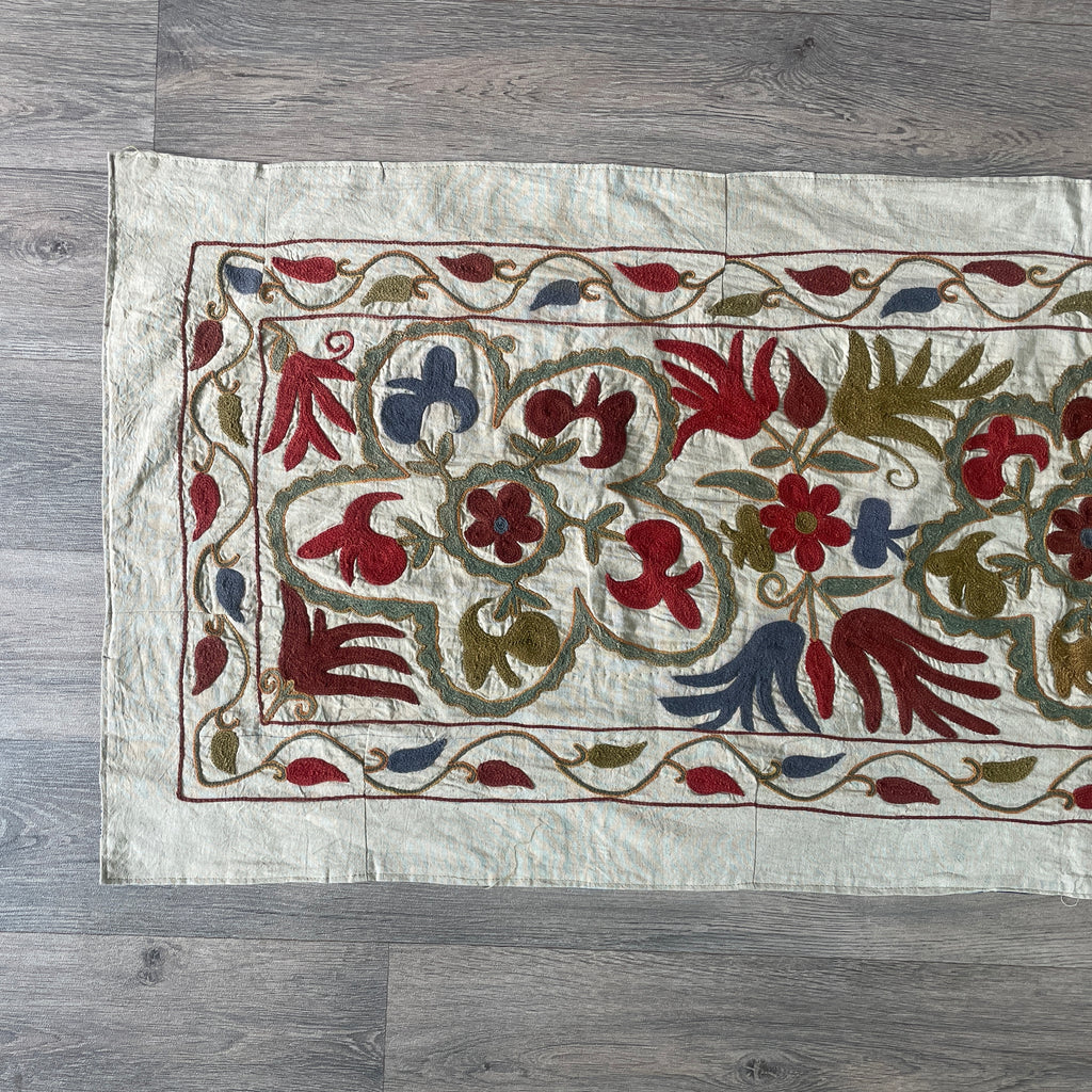 Afghan 'Sheberghan' Suzani Table Runner