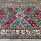 247 x 172 cm | Afghan Super Kazak Rug - Khorasan Rugs