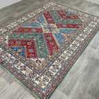 247 x 172 cm | Afghan Super Kazak Rug - Khorasan Rugs