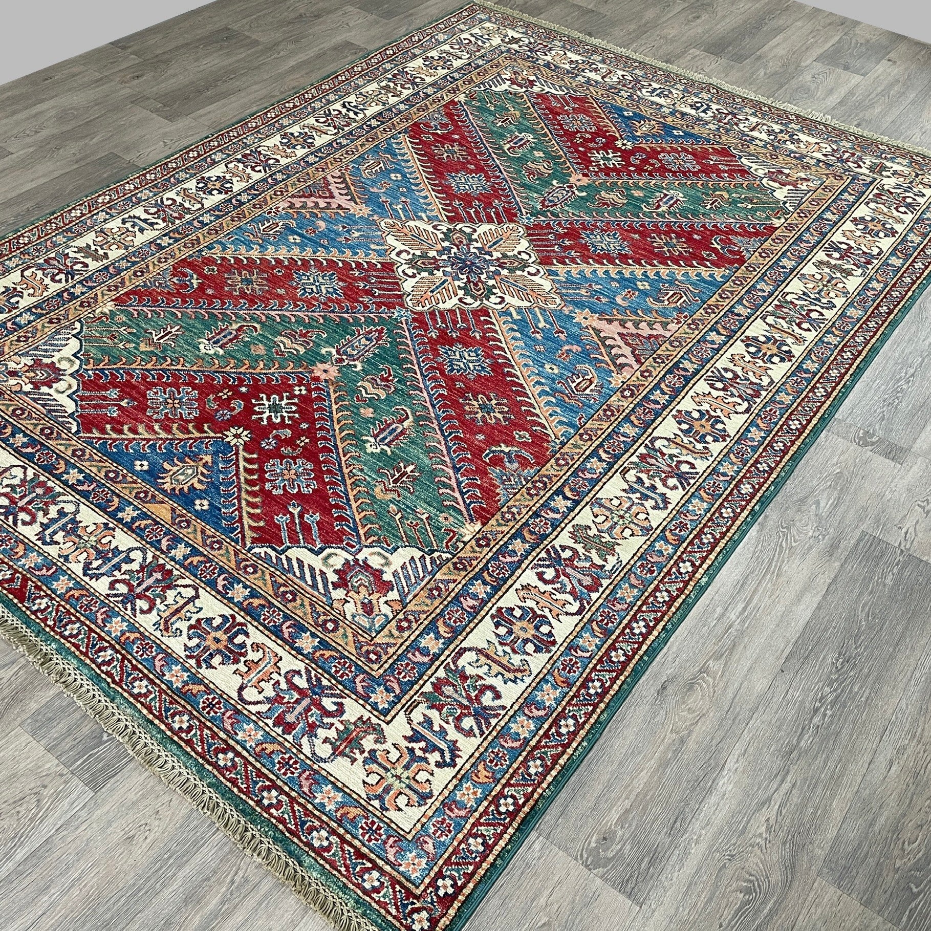 247 x 172 cm | Afghan Super Kazak Rug