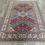 247 x 172 cm | Afghan Super Kazak Rug - Khorasan Rugs