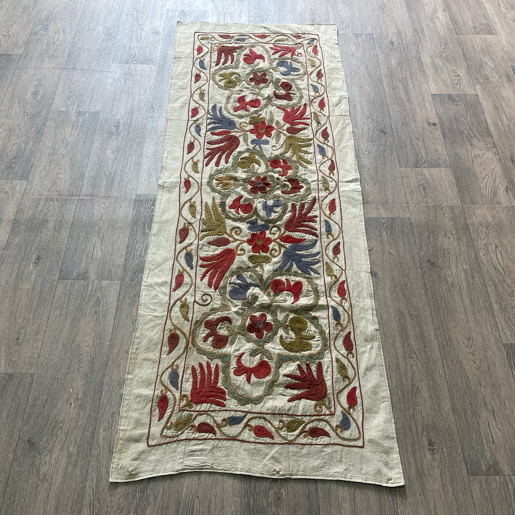 Afghan 'Sheberghan' Suzani Table Runner