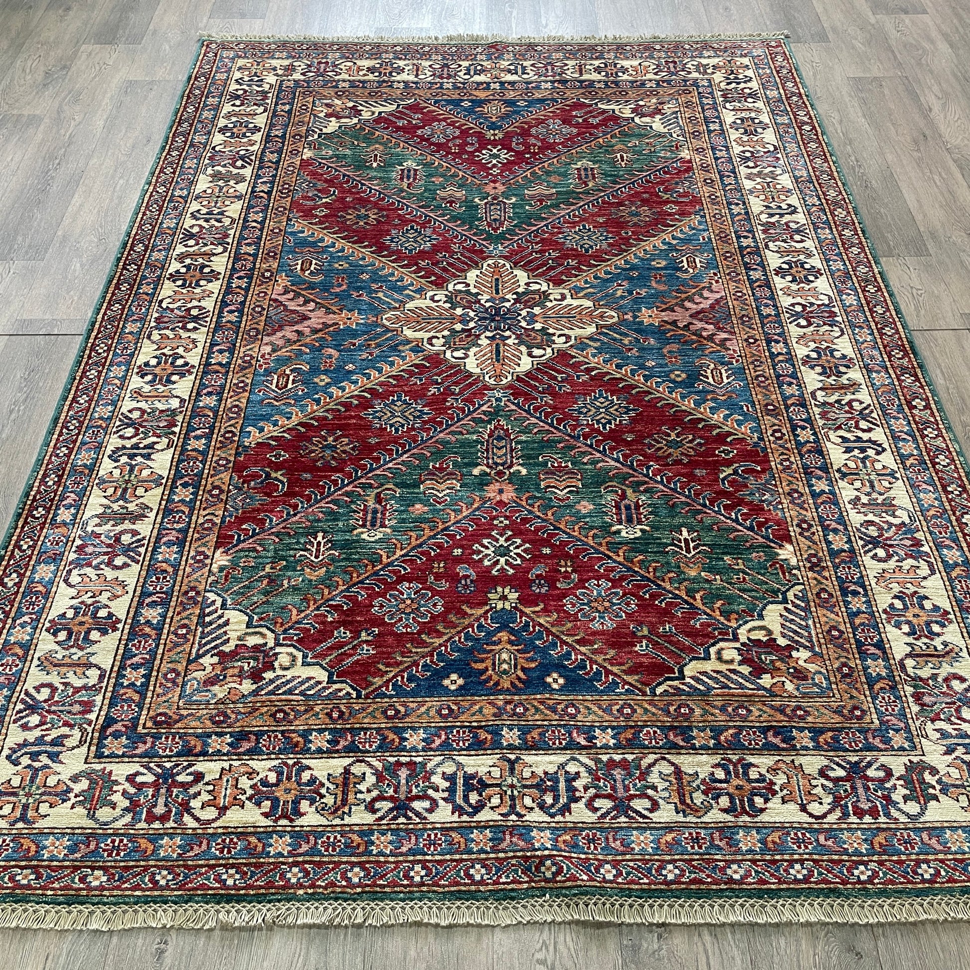 247 x 172 cm | Afghan Super Kazak Rug
