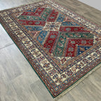 247 x 172 cm | Afghan Super Kazak Rug - Khorasan Rugs