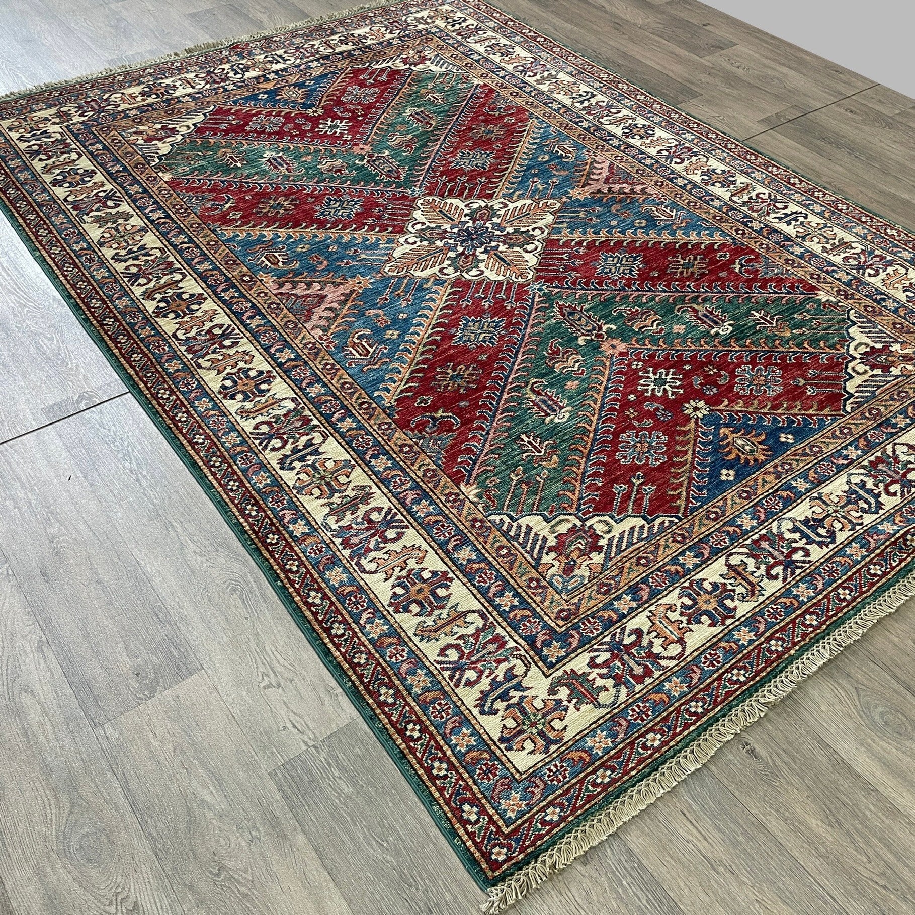 247 x 172 cm | Afghan Super Kazak Rug