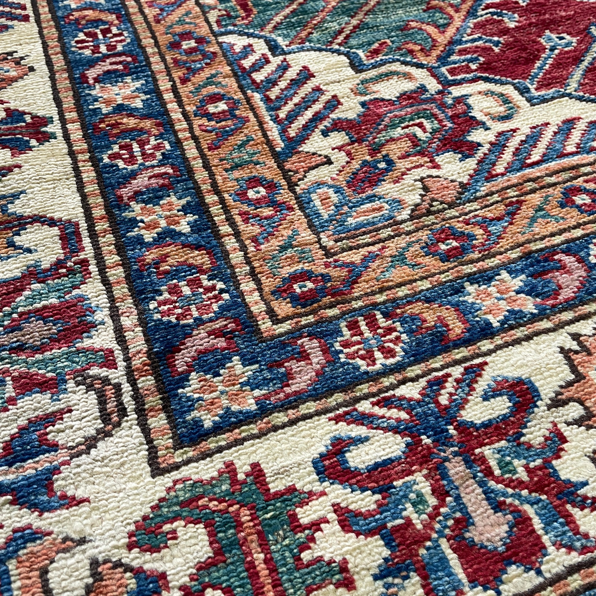247 x 172 cm | Afghan Super Kazak Rug