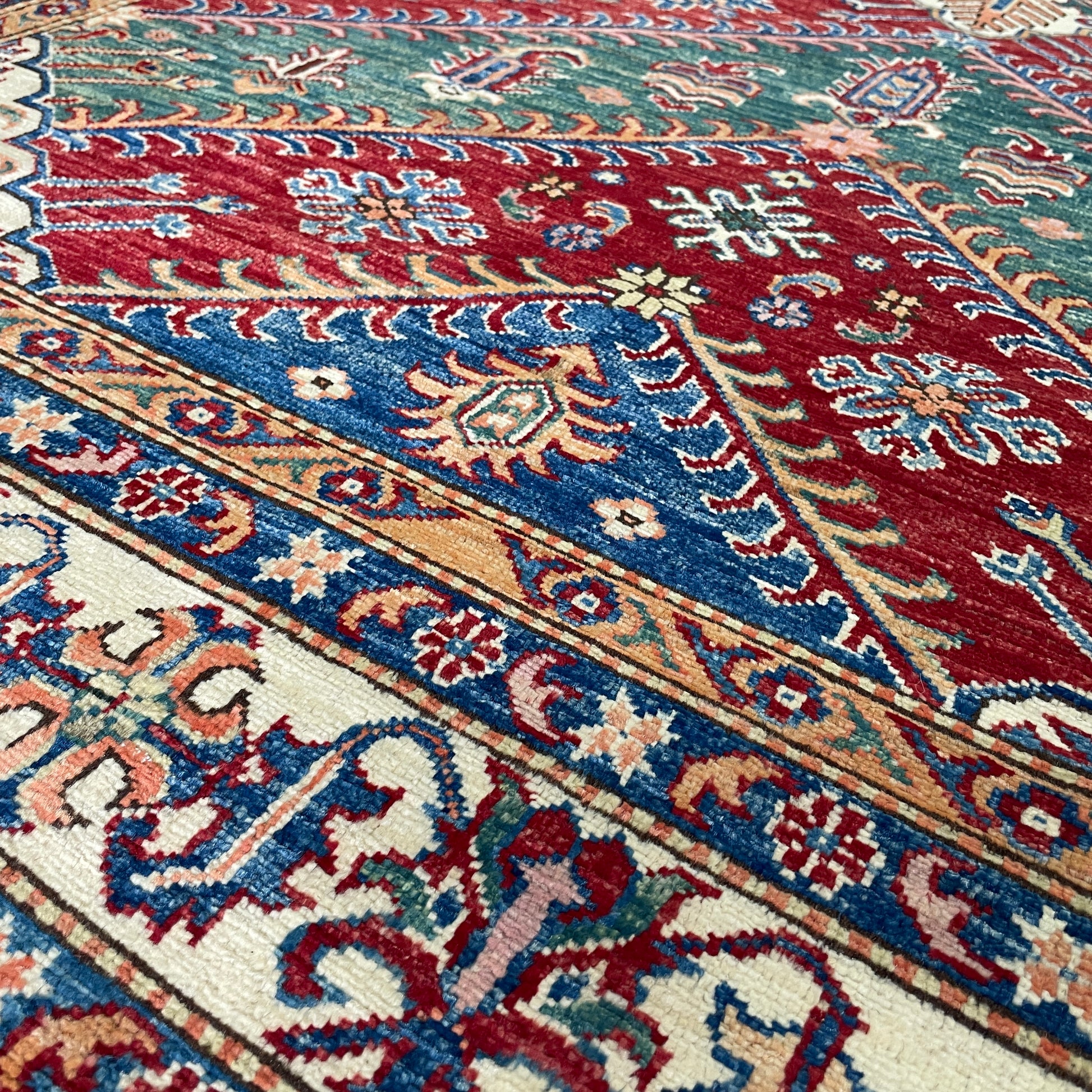 247 x 172 cm | Afghan Super Kazak Rug