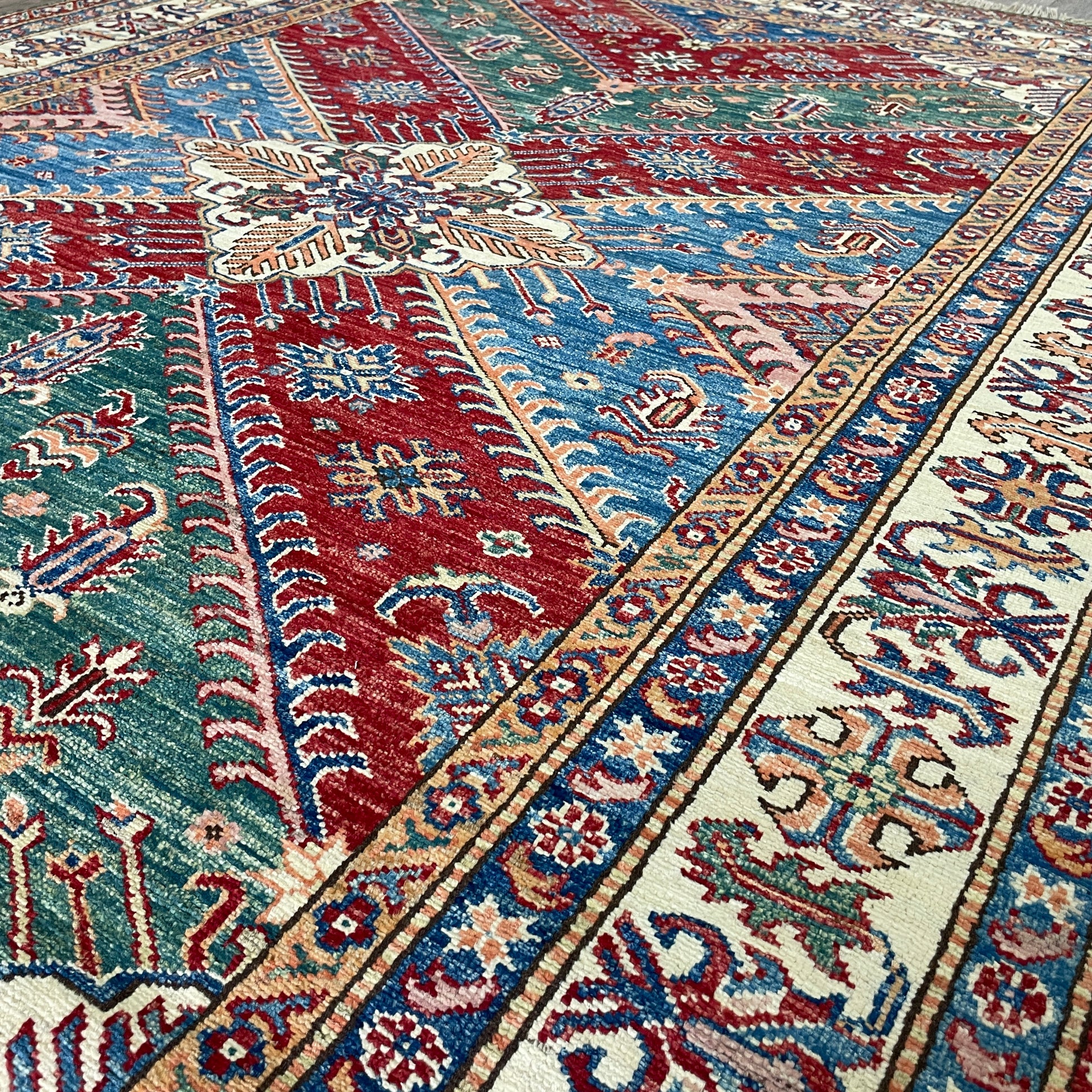 247 x 172 cm | Afghan Super Kazak Rug