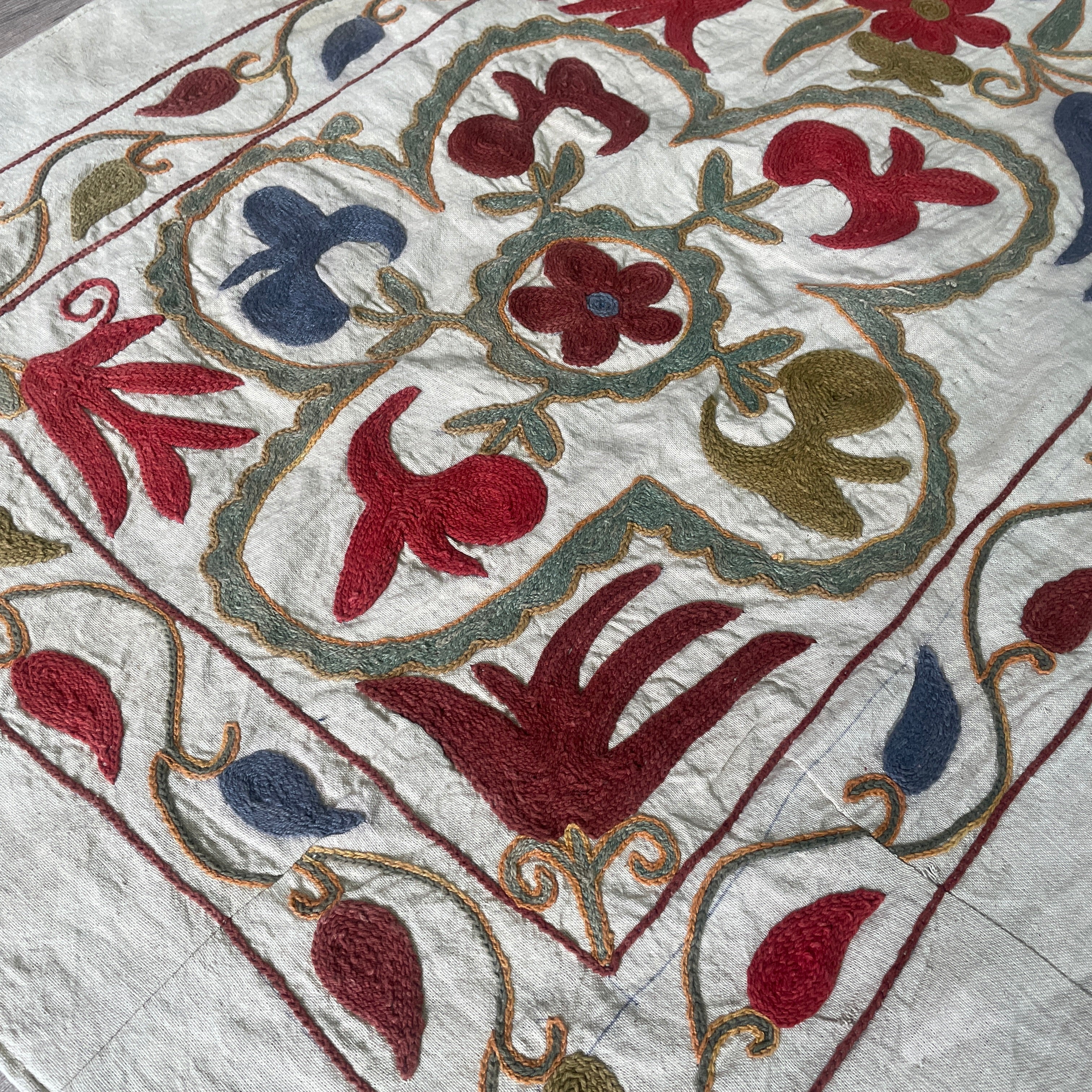 Afghan 'Sheberghan' Suzani Table Runner